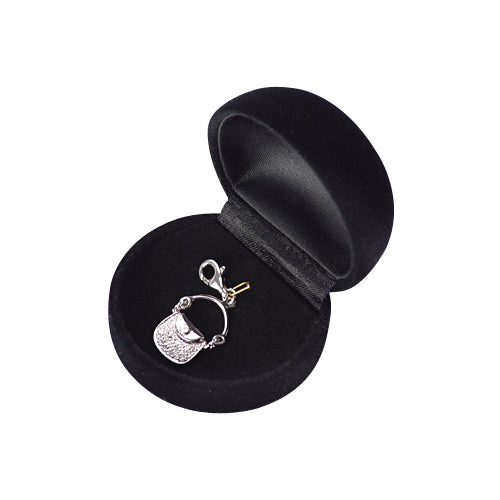 Sterling Silver and Crystal Gemstone Purse Charm - SilverAndGold.com Silver And Gold