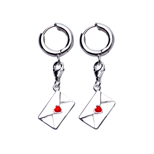 Love Letter Sterling Silver Charm Earrings | SilverAndGold