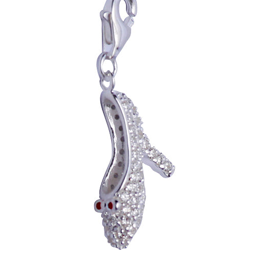 Silver High Heel Shoe Charm Pendant Necklace - SilverAndGold.com Silver And Gold