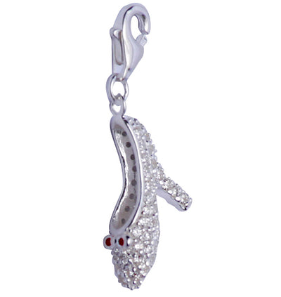 Sterling Silver and Crystal Gemstone High Heel Shoe Charm - SilverAndGold.com Silver And Gold