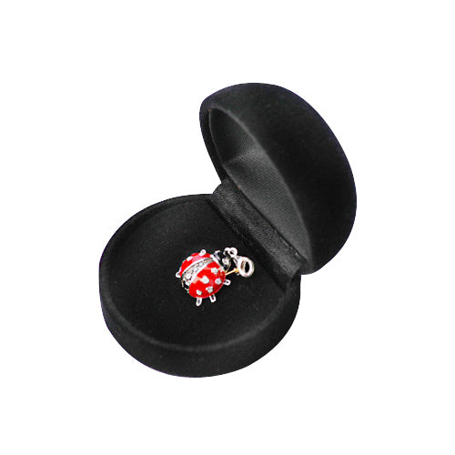 Sterling Silver Ladybug Charm in Red and Black Enamel - SilverAndGold.com Silver And Gold