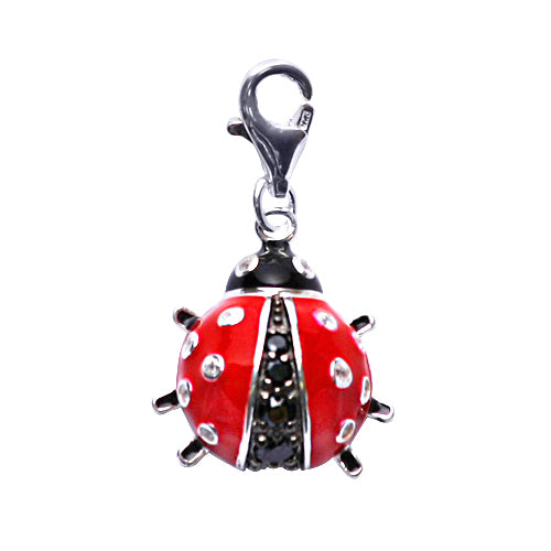 Butterfly, Ladybug, and Dragonfly Charm Bracelet in Enamel and Sterling Silver - SilverAndGold.com Silver And Gold