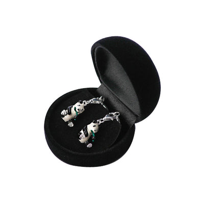 Panda Bear Sterling Silver Charm Earrings | SilverAndGold