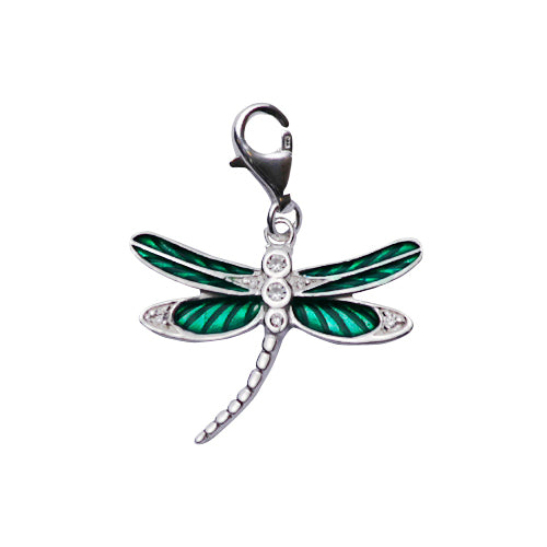 Butterfly, Ladybug, and Dragonfly Charm Bracelet in Enamel and Sterling Silver - SilverAndGold.com Silver And Gold