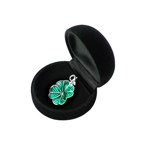 Sterling Silver Lily Pad Charm in Green Enamel - SilverAndGold.com Silver And Gold