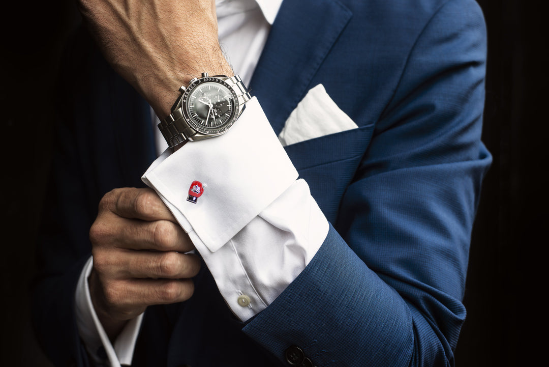 Red Boxing Gloves Sterling Silver Cufflinks | SilverAndGold