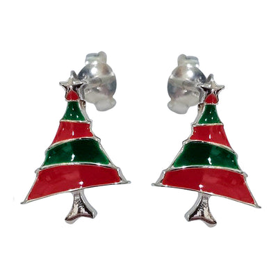 Modern Christmas Tree Earrings