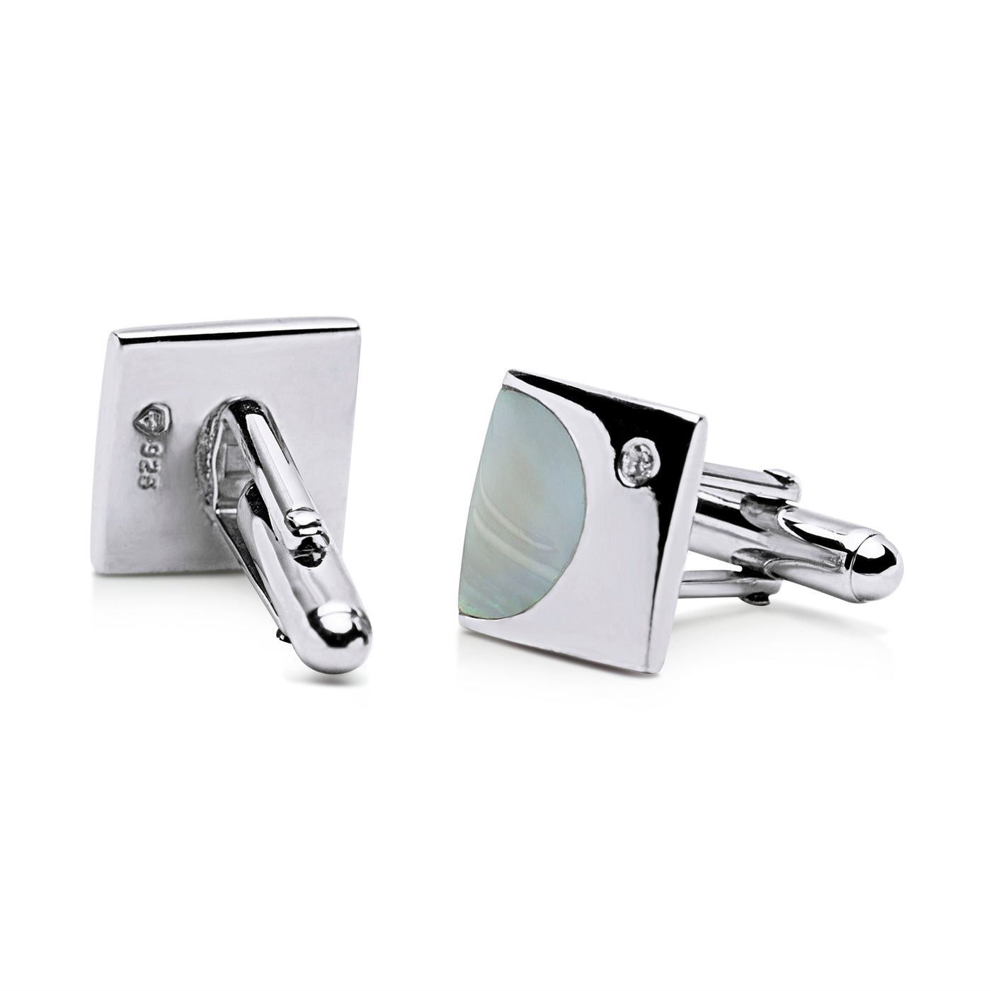 Mother of Pearl Sterling Silver Cufflinks | SilverAndGold