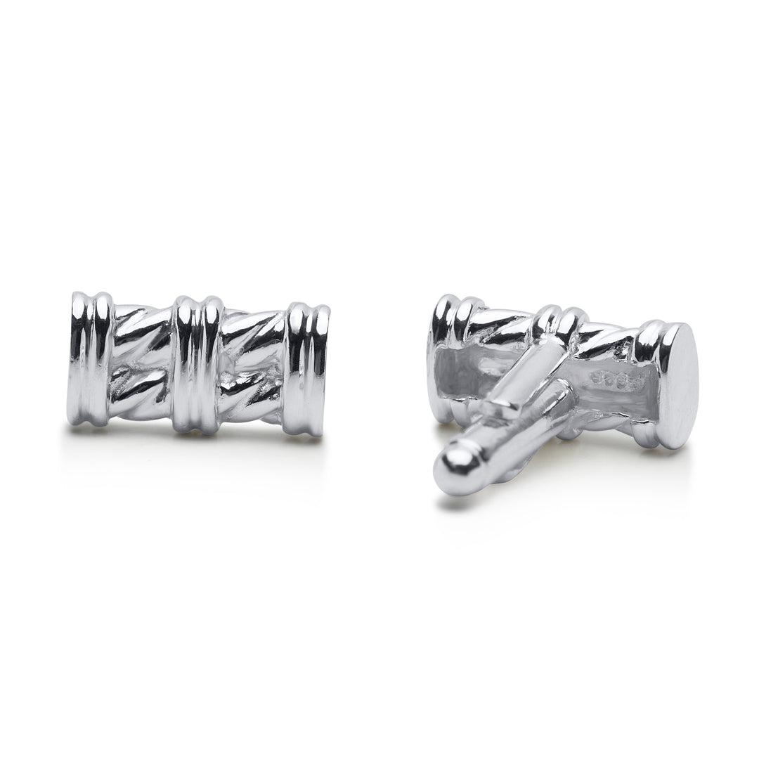 Classic Pillar Style Cufflinks in Sterling Silver | SilverAndGold