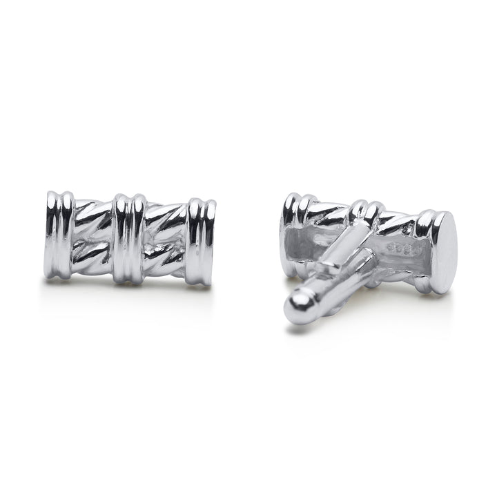 Classic Pillar Style Cufflinks in Sterling Silver | SilverAndGold