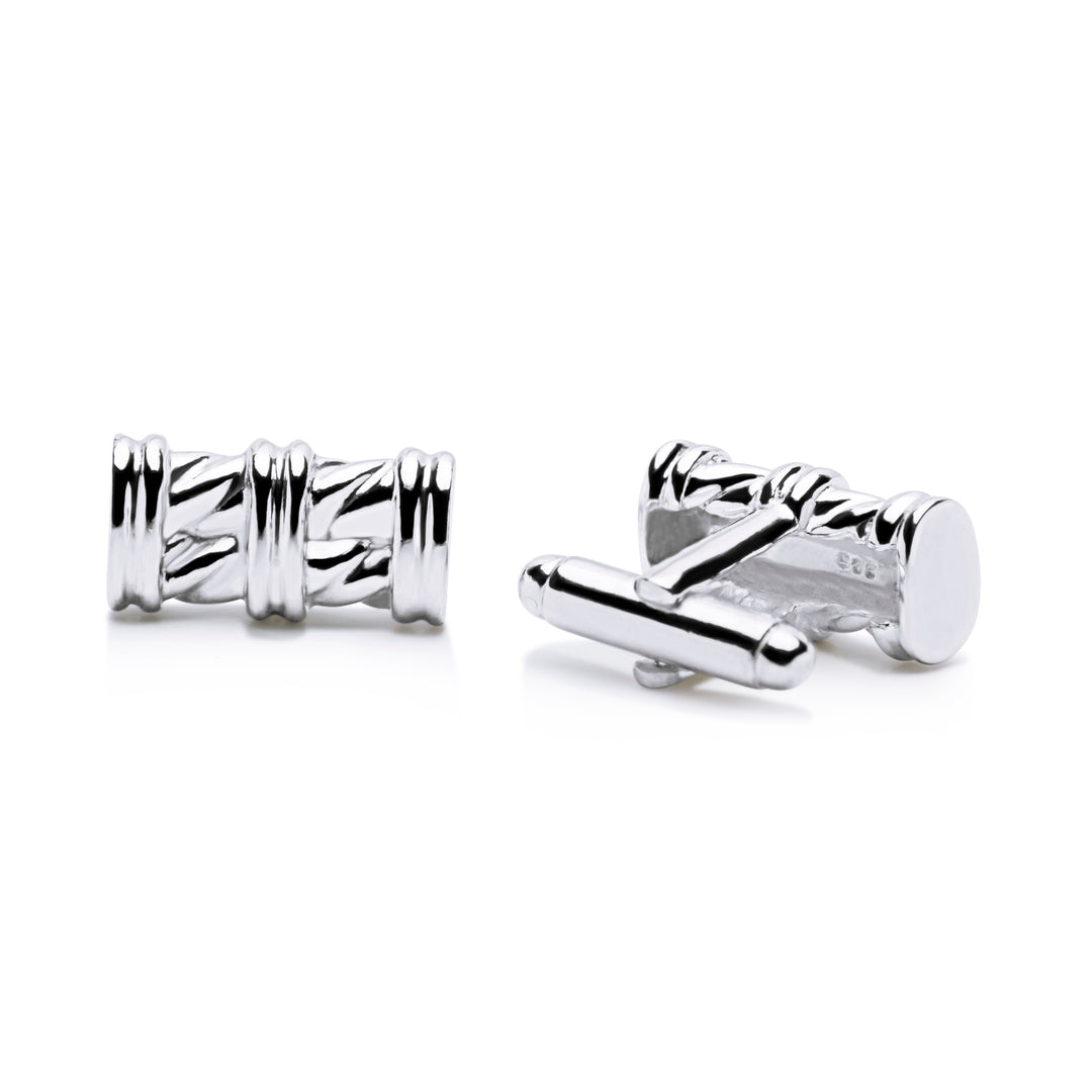 Classic Pillar Style Cufflinks in Sterling Silver | SilverAndGold