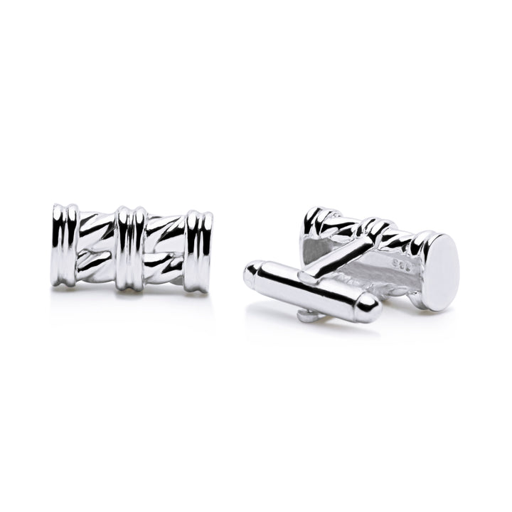 Classic Pillar Style Cufflinks in Sterling Silver | SilverAndGold