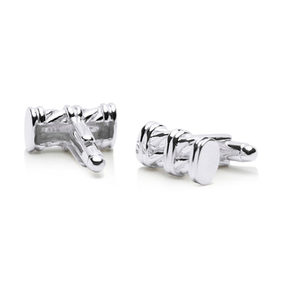 Classic Pillar Style Cufflinks in Sterling Silver | SilverAndGold