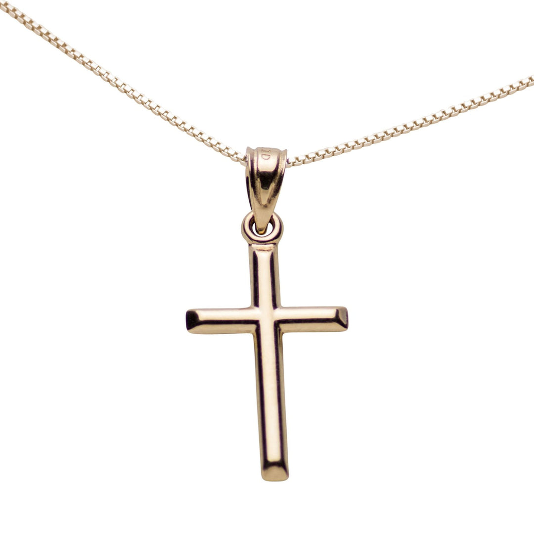 14K Gold Cross Pendant Necklace
