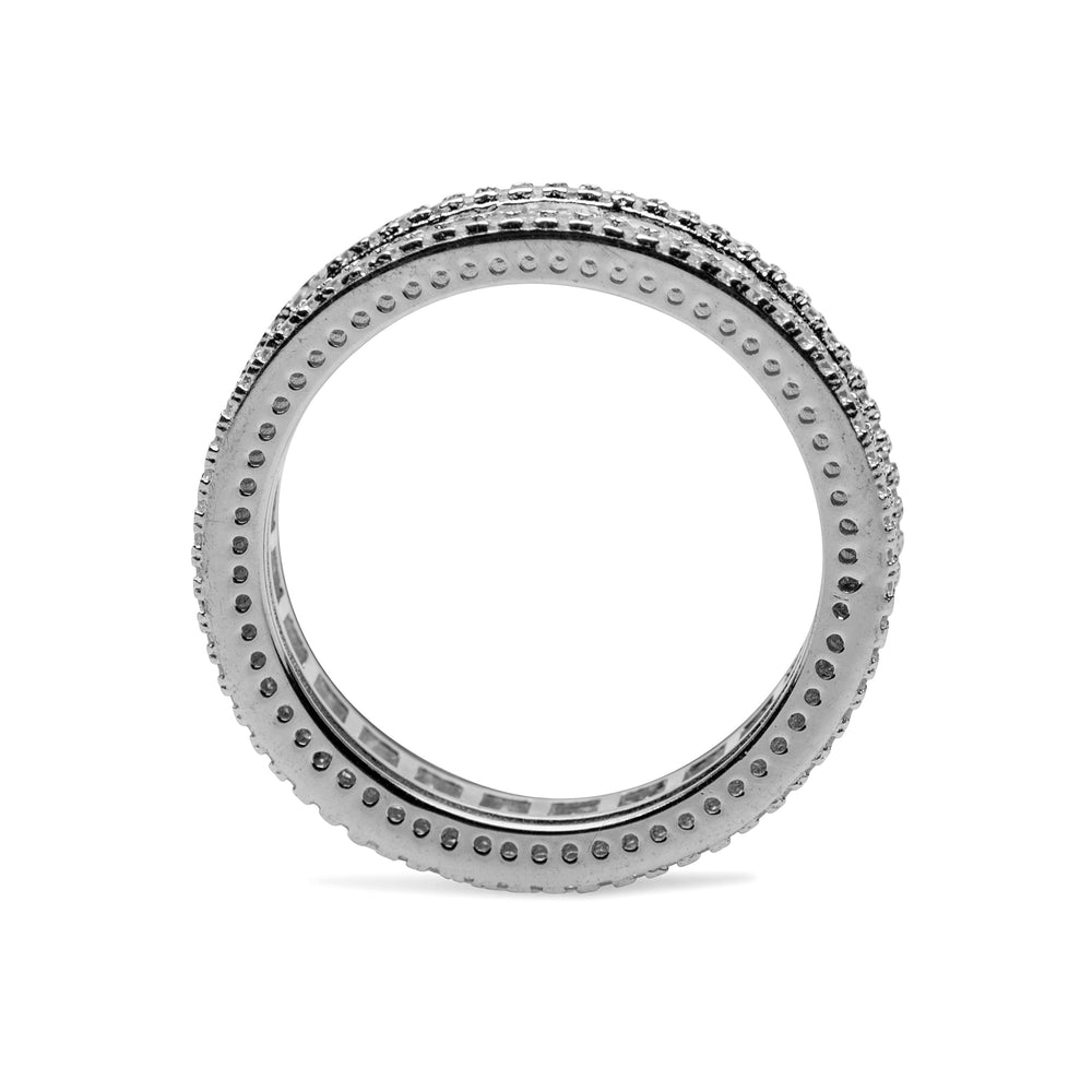 Princess Cut Cubic Zirconia Eternity Ring | SilverAndGold