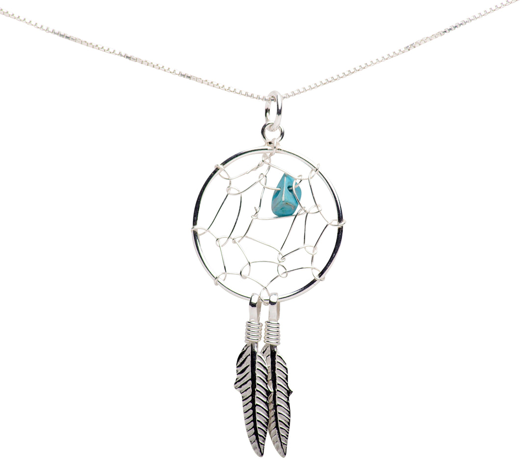 Sterling Silver Dreamcatcher Pendant Necklace