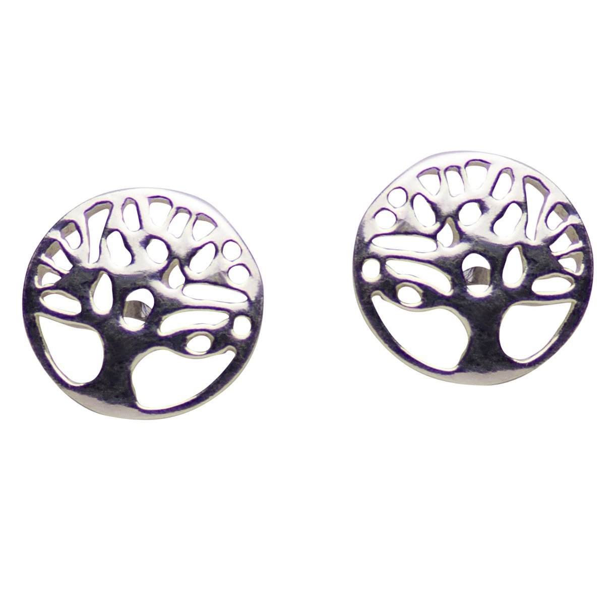 Sterling Silver Tree of Life Stud Earrings | SilverAndGold