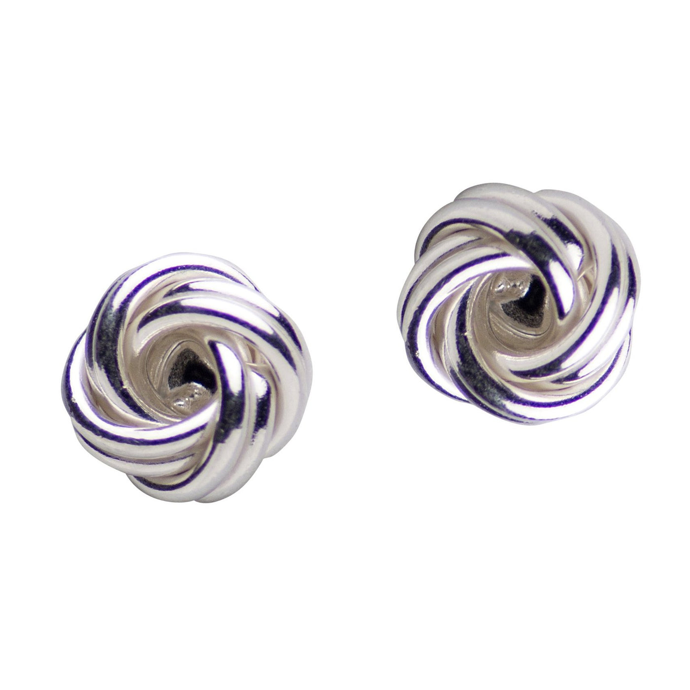 Sterling Silver Love Knot Stud Earrings | SilverAndGold