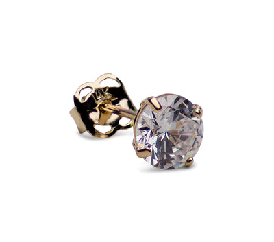 1.68 ct Round Cubic Zirconia 14K Gold Earrings | SilverAndGold