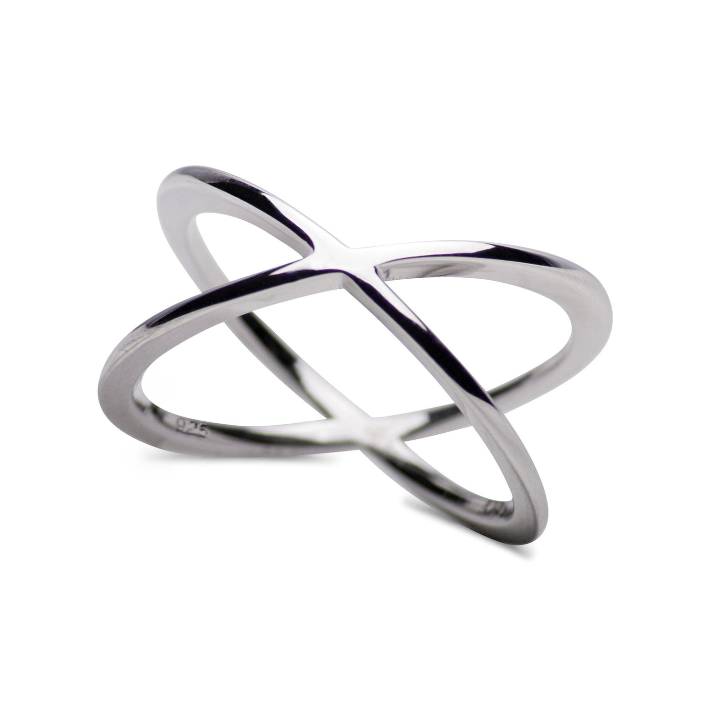 Silver Crossover Ring