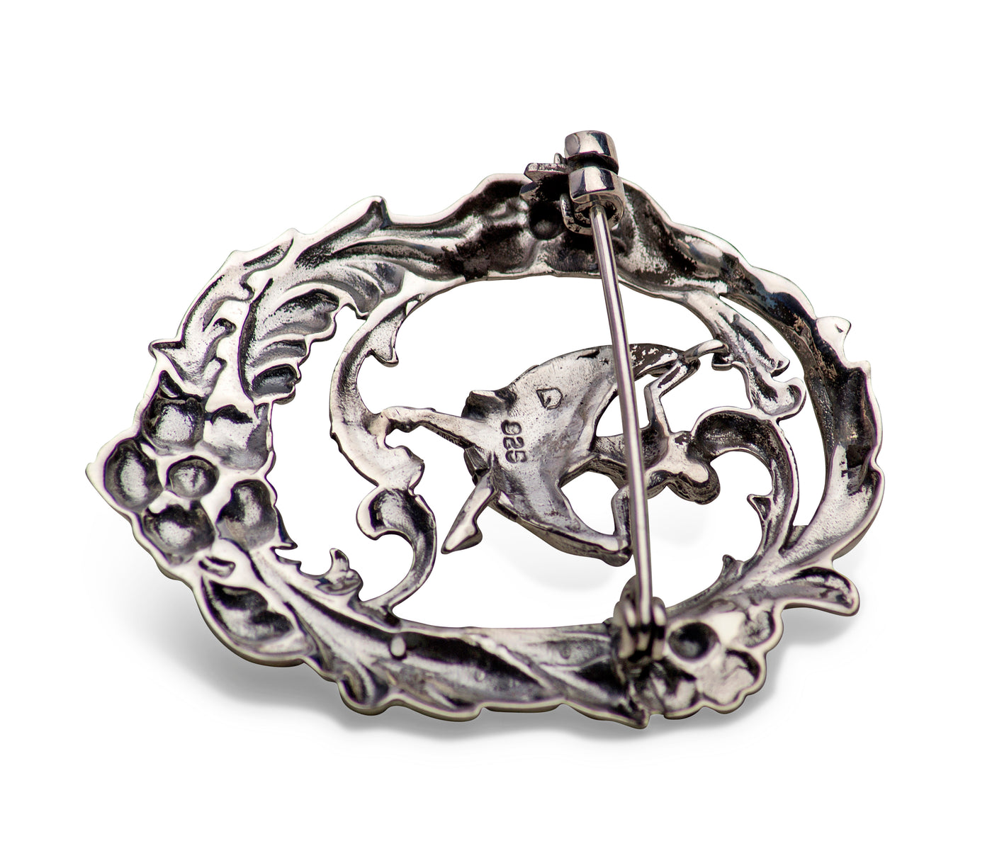Marcasite & Sterling Silver Dancing Lady Brooch Pin