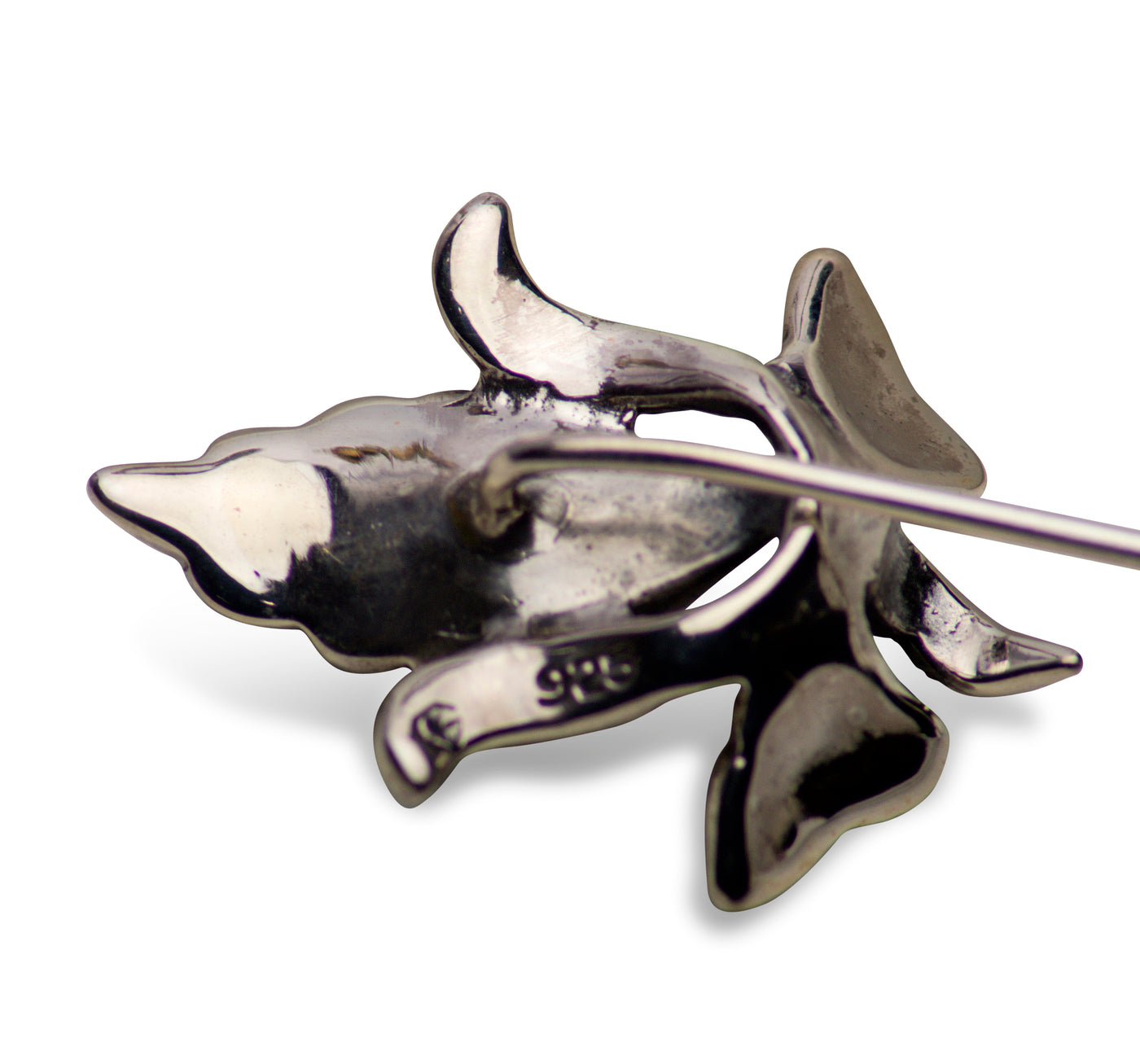 Marcasite, Pearl & Sterling Silver Calla Lily Hat Pin