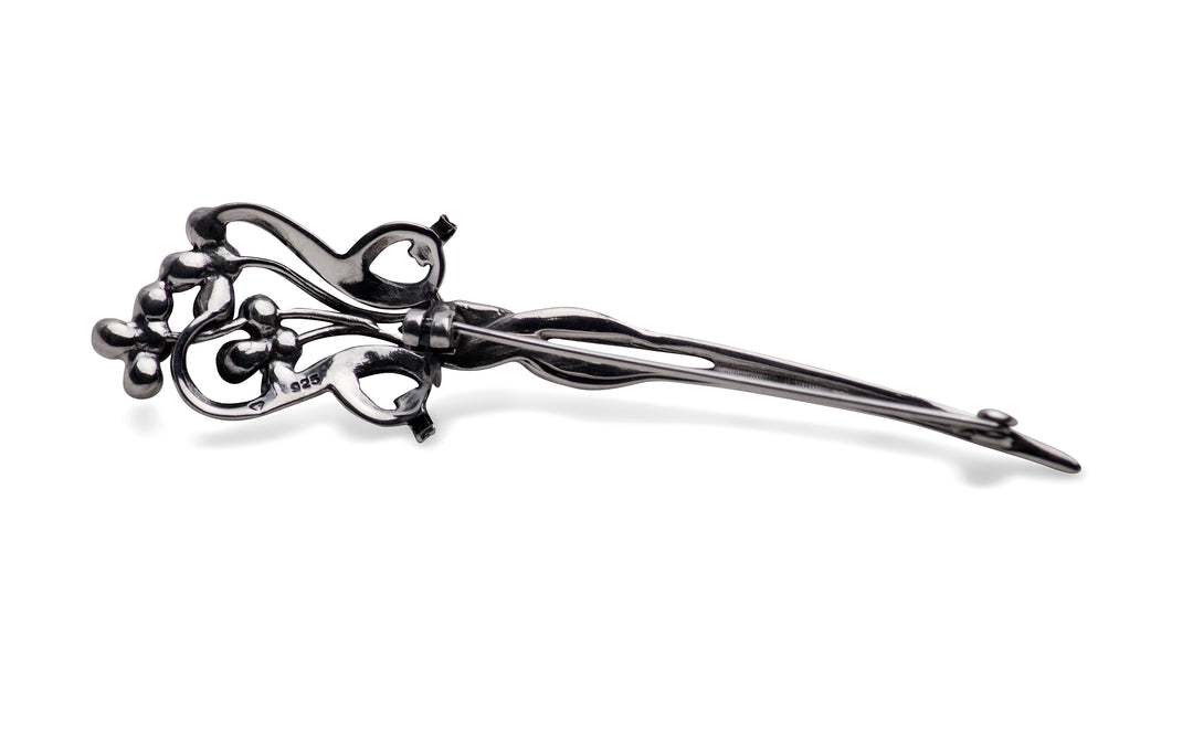 Marcasite & Pearl Flower Brooch