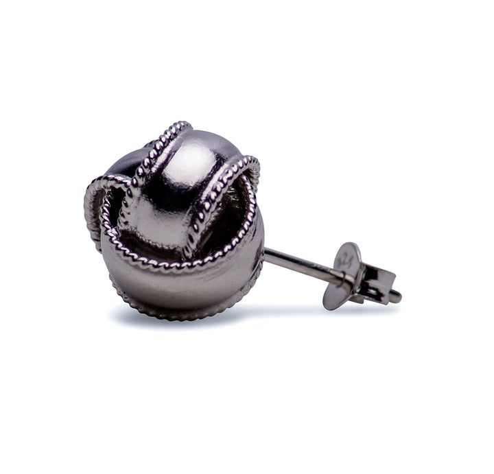 Sterling Silver Love Knot Earrings with Rope Edging | SilverAndGold