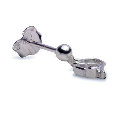Sterling Silver Double Heart Dangle Earrings | SilverAndGold