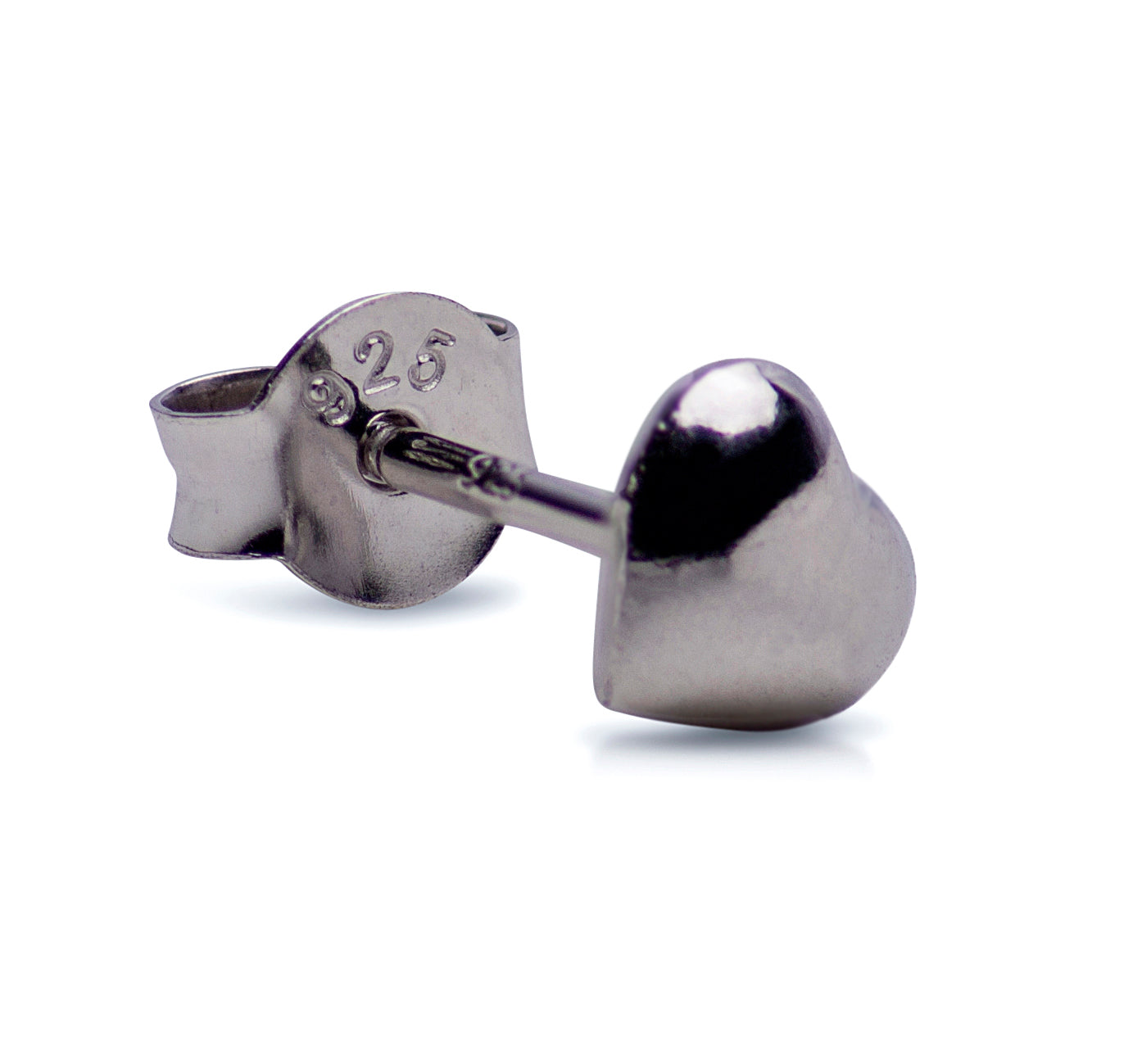 Sterling Silver Simple Heart Earrings | SilverAndGold