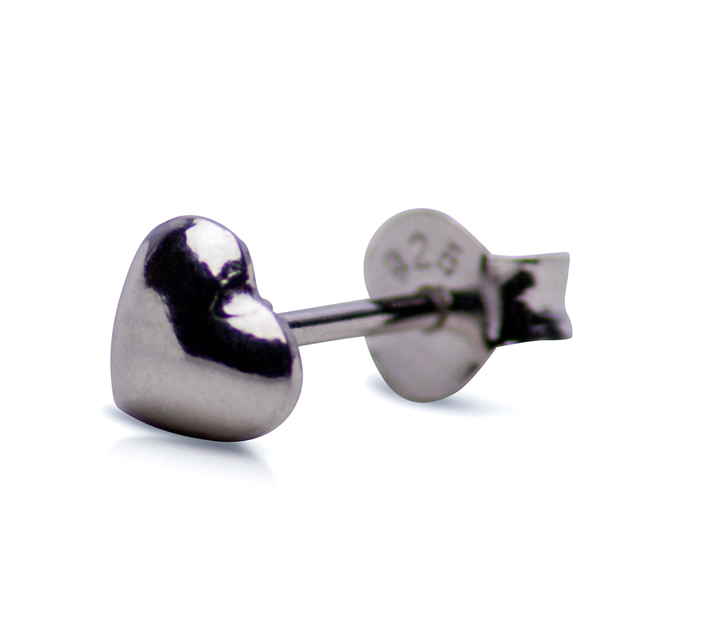 Sterling Silver Simple Heart Earrings | SilverAndGold