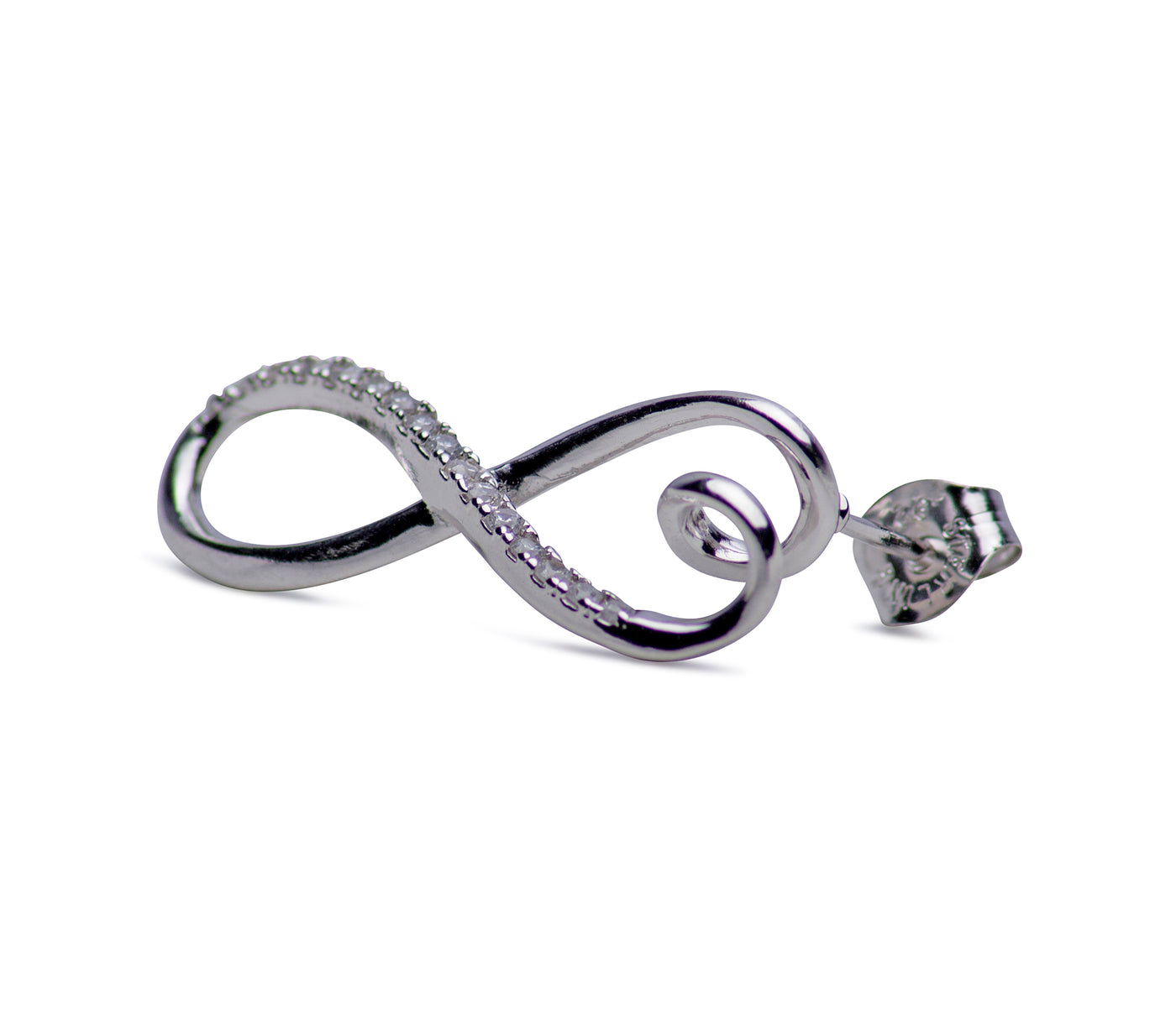 Infinity & Heart Cubic Zirconia Earrings | SilverAndGold