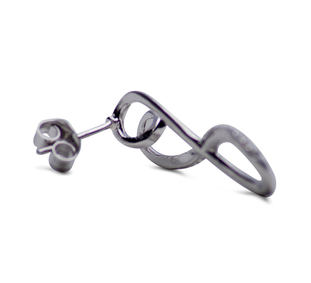 Infinity & Heart Cubic Zirconia Earrings | SilverAndGold