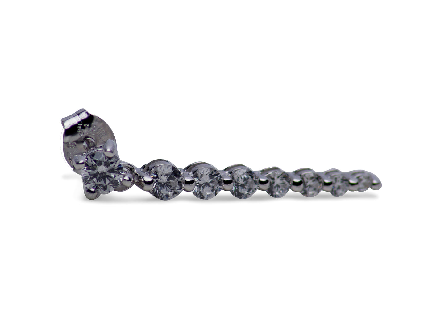 Cubic Zirconia Drop Sterling Silver Earrings | SilverAndGold
