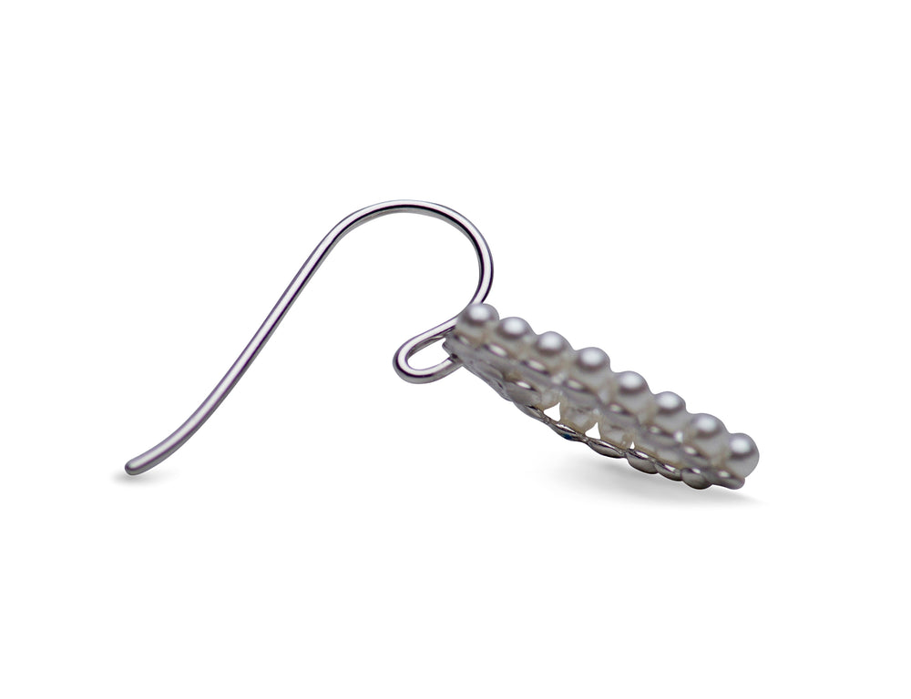 Cultured Pearl Heart Dangle Earrings | SilverAndGold