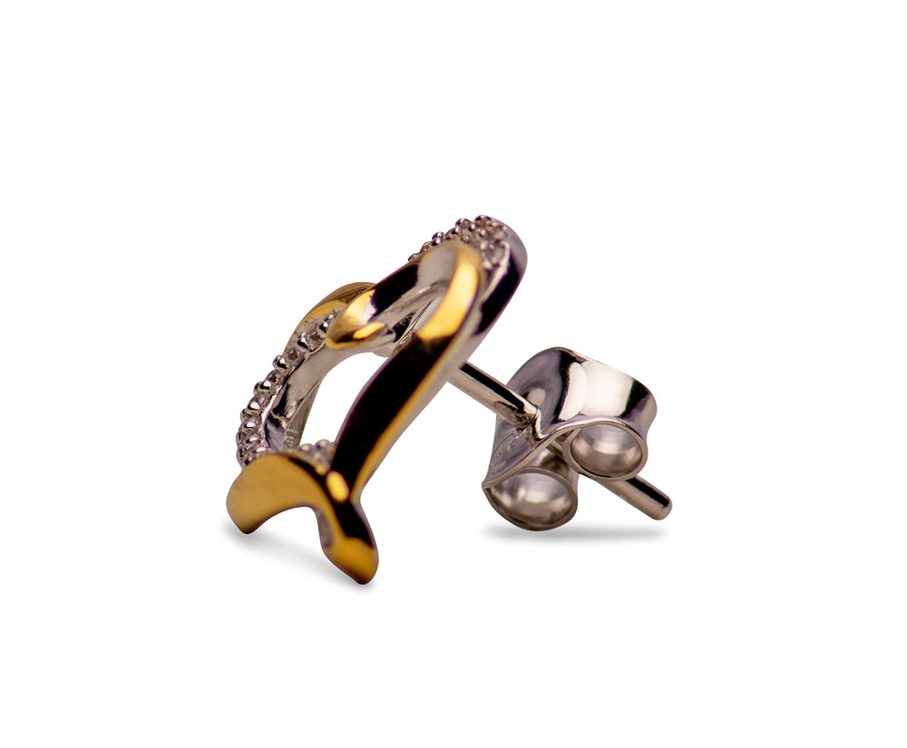 14K Gold Plated Sterling Silver Heart Earrings | SilverAndGold