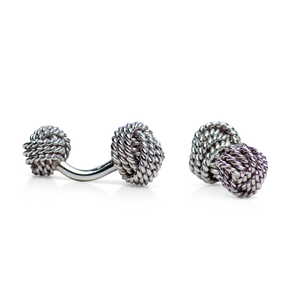 Sterling Silver Love Knot Cufflinks | SilverAndGold