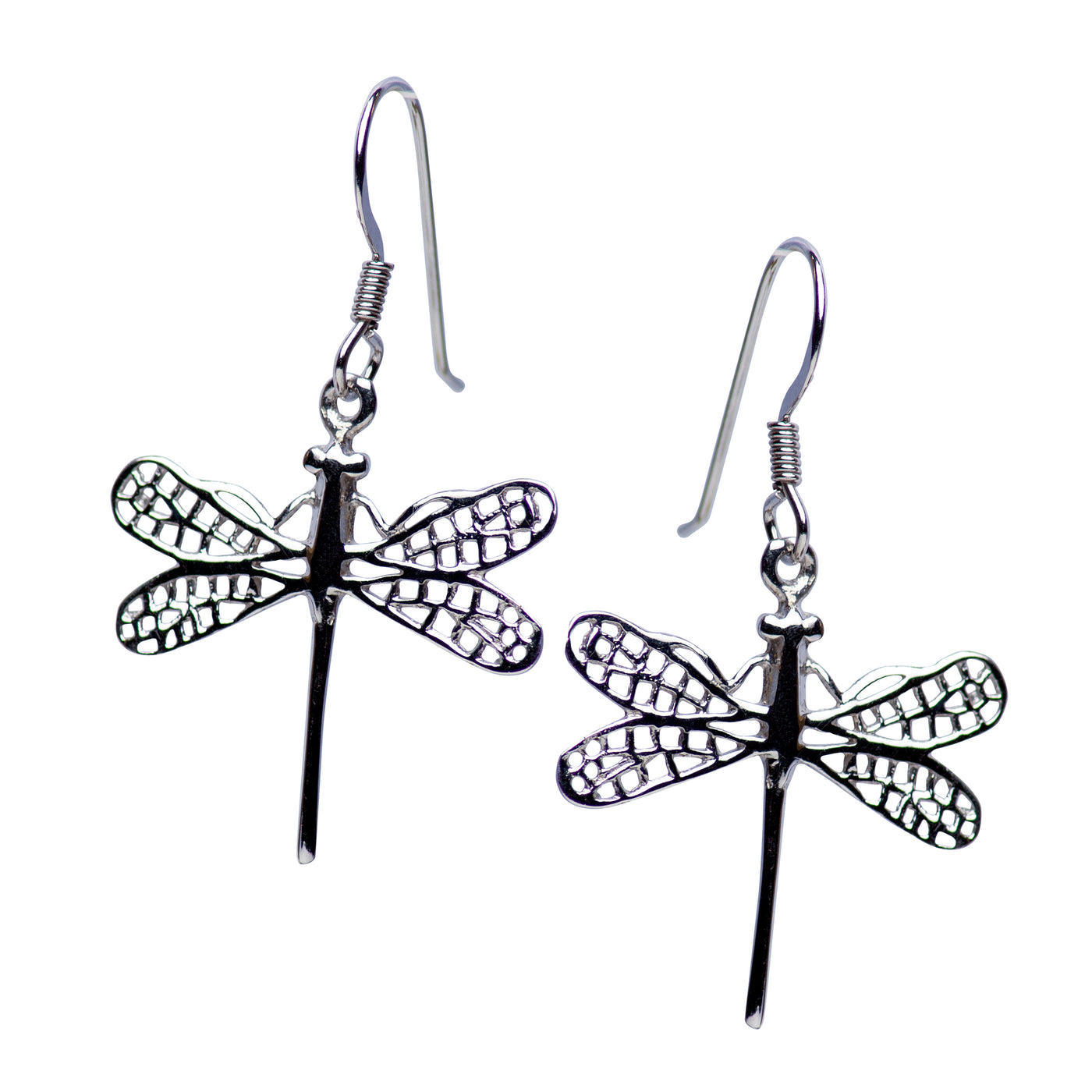 Dragonfly Silver Earrings