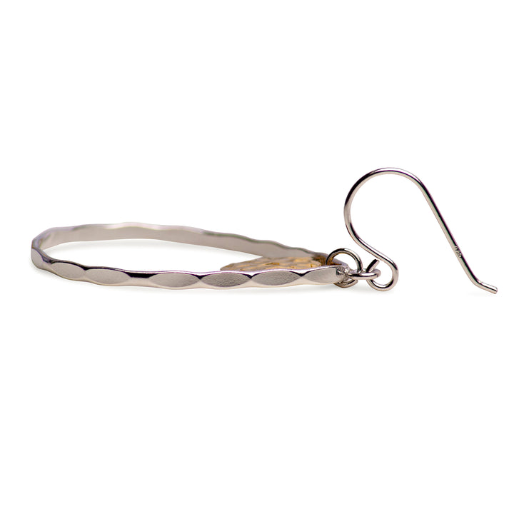14K Gold Plated Hammered Dangle Chandelier Earrings | SilverAndGold