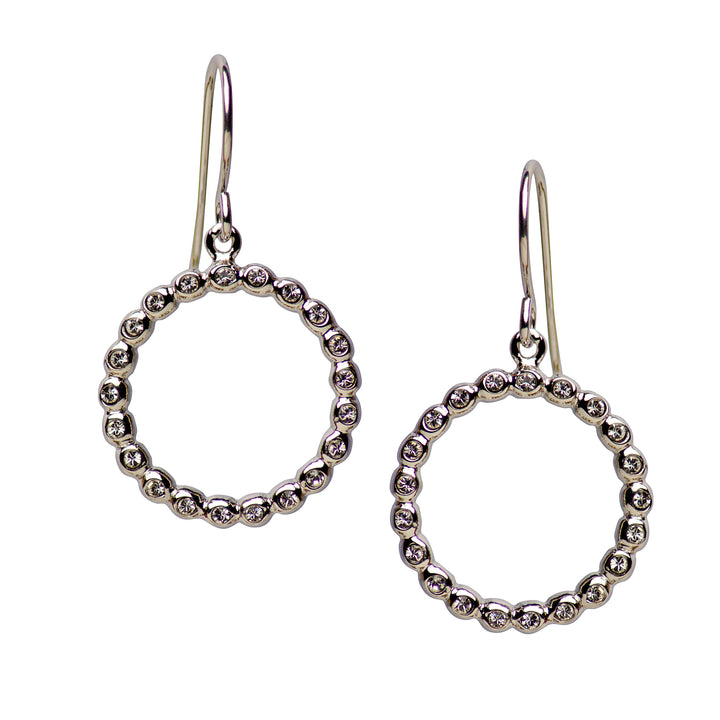 Sterling Silver Circle Ball Dangle Earrings | SilverAndGold