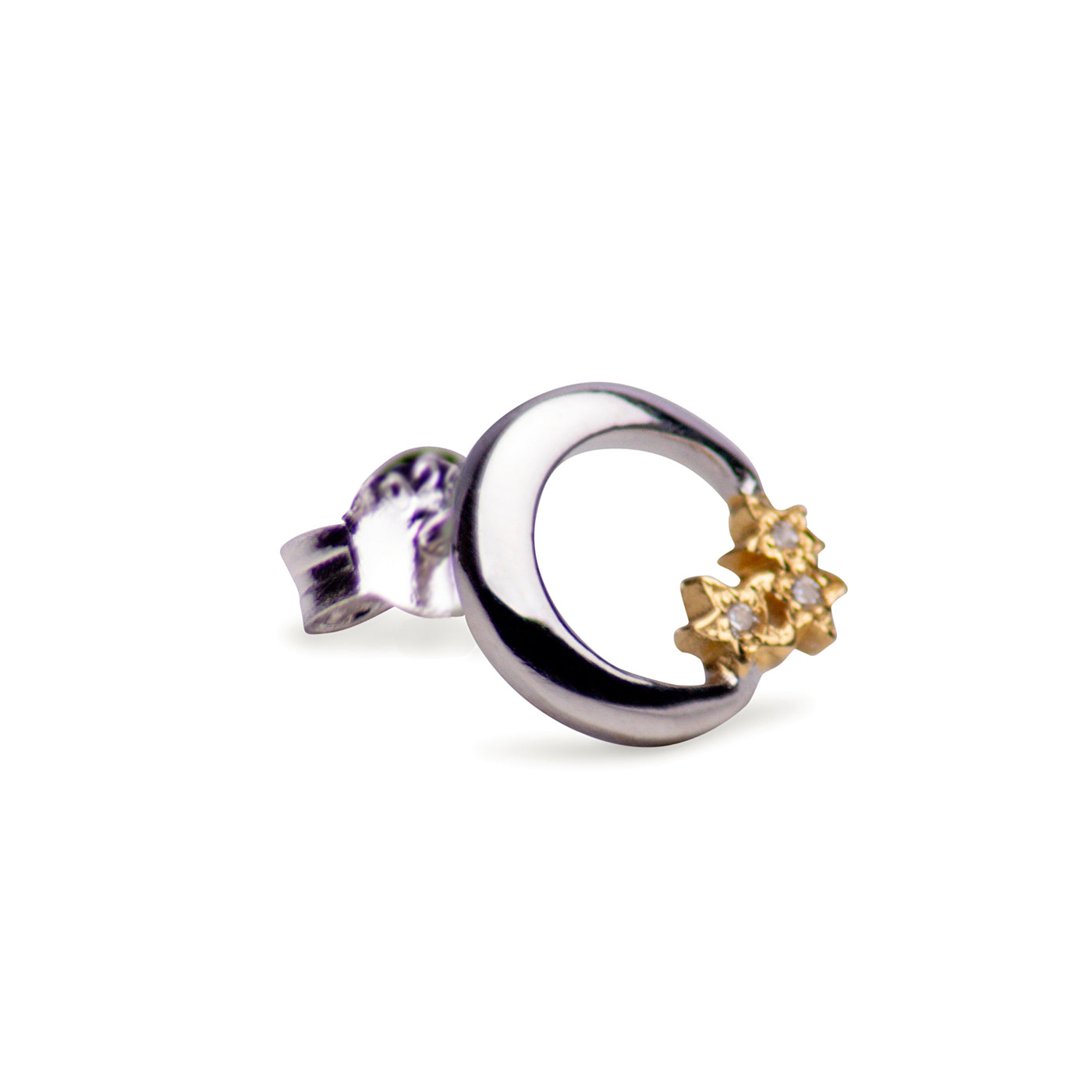 Silver Moon & Gold Star Earrings | SilverAndGold