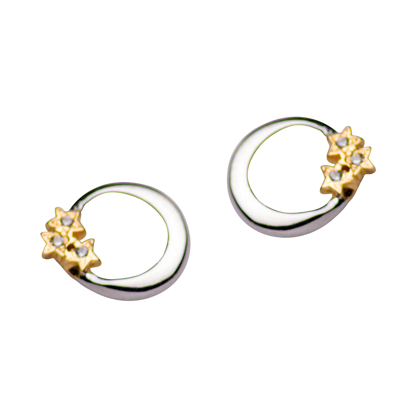 Silver Moon & Gold Star Earrings | SilverAndGold