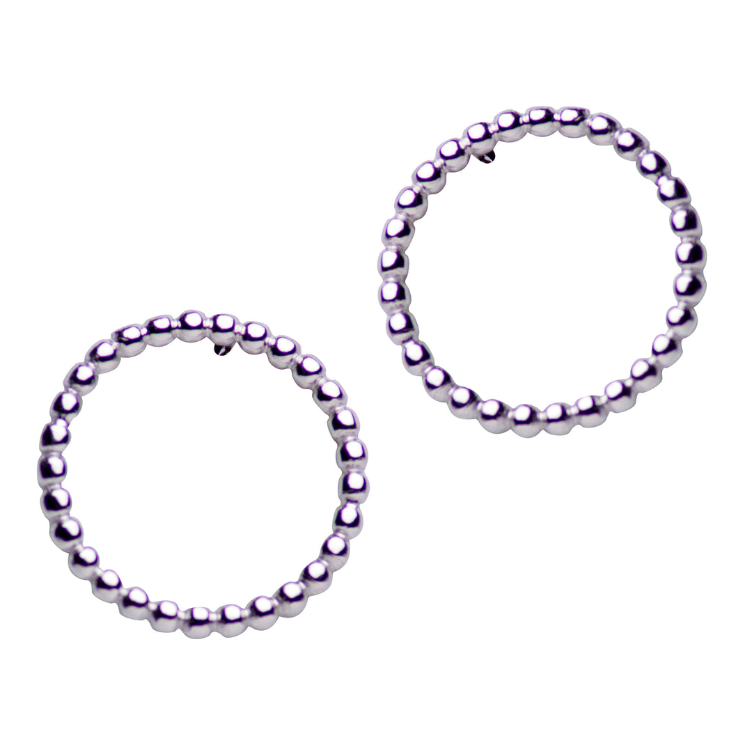 Sterling Silver Circle Ball Post Earrings | SilverAndGold