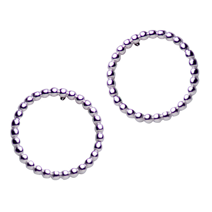 Sterling Silver Circle Ball Post Earrings | SilverAndGold