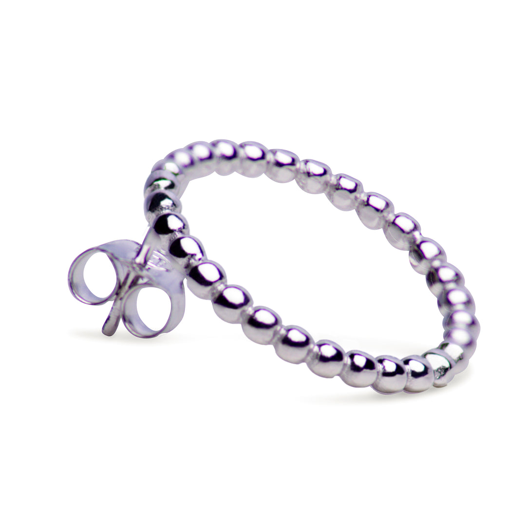 Sterling Silver Circle Ball Post Earrings | SilverAndGold