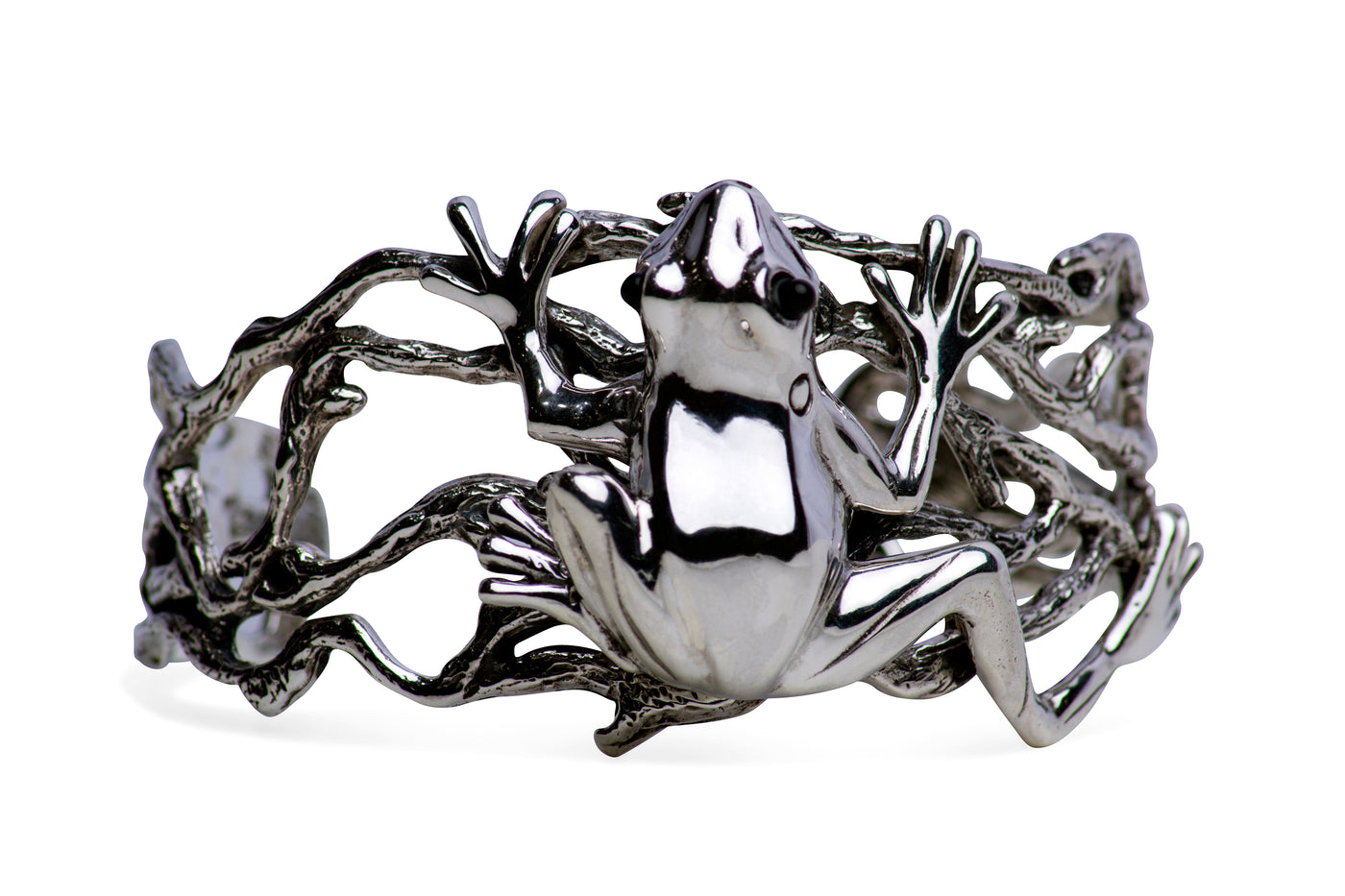Frog Silver Cuff Bracelet