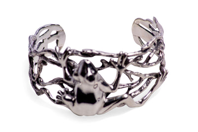Frog Silver Cuff Bracelet
