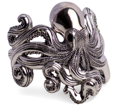 Octopus Silver Cuff Bracelet