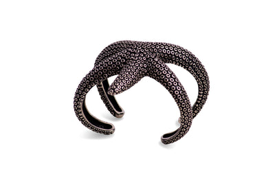 Artistic Starfish Silver Cuff Bracelet