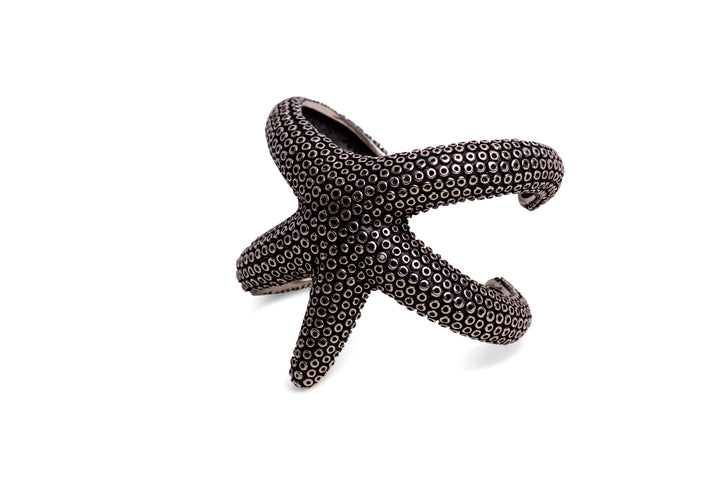 Artistic Starfish Silver Cuff Bracelet